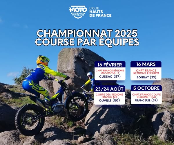 Championnat de France Région 2025 Course par équipes Trial à Francueil (37)