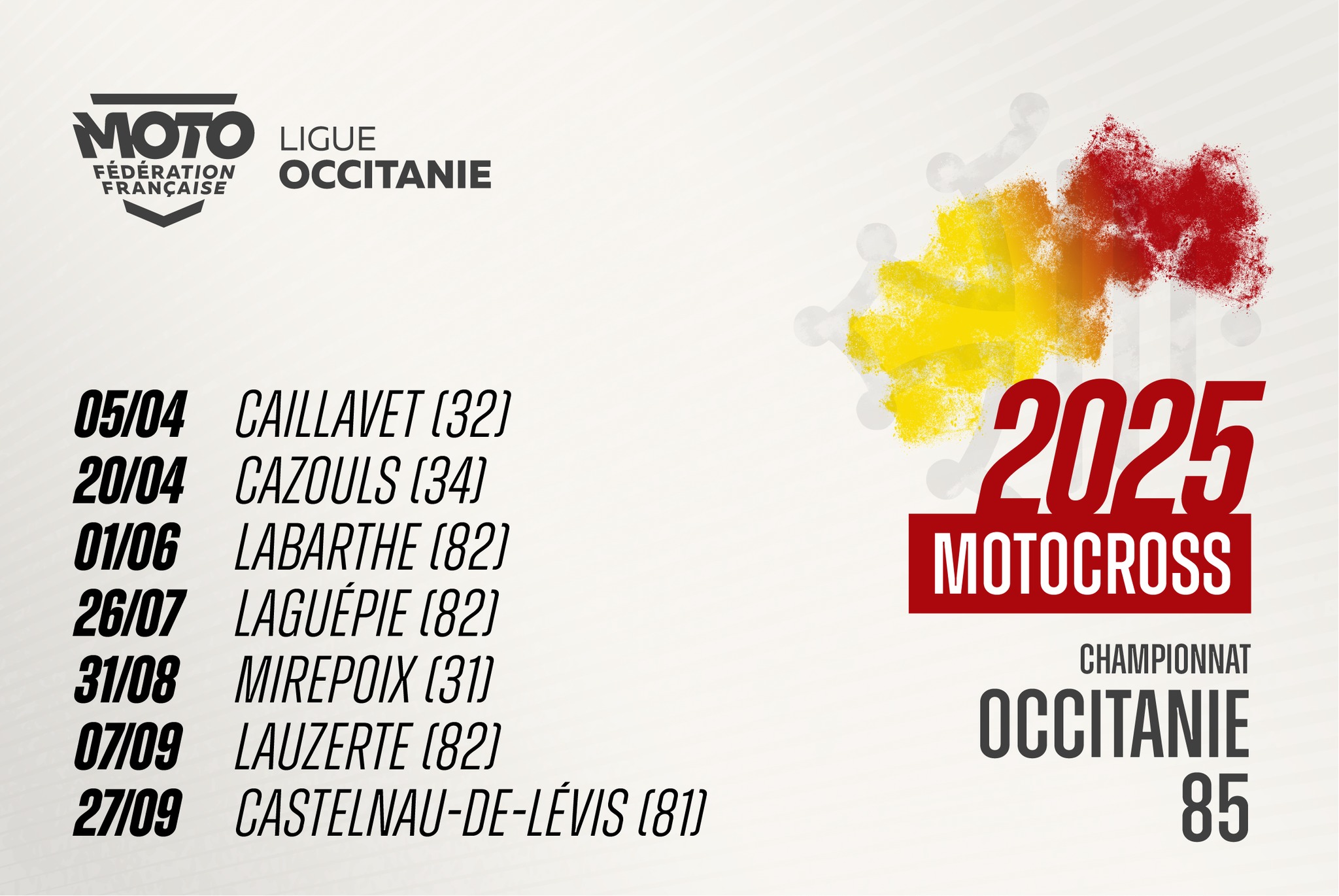Championnat Motocross 2025 Occitanie 85 à Labarthe (82)
