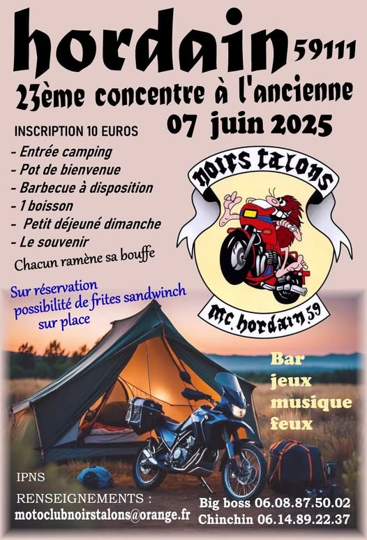 23ème concentre organisé par le moto Club Noirs Talons