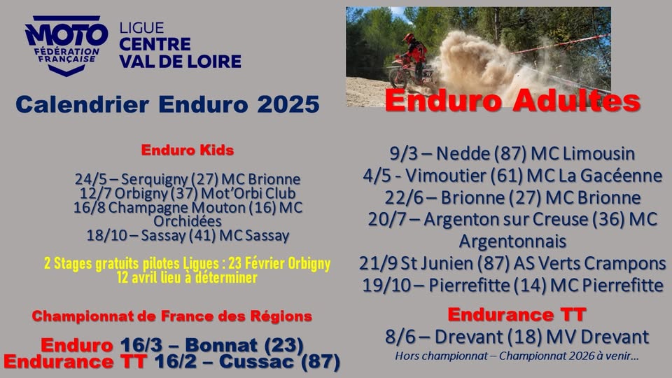 Championnat 2025 Ligue Centre Val de Loire