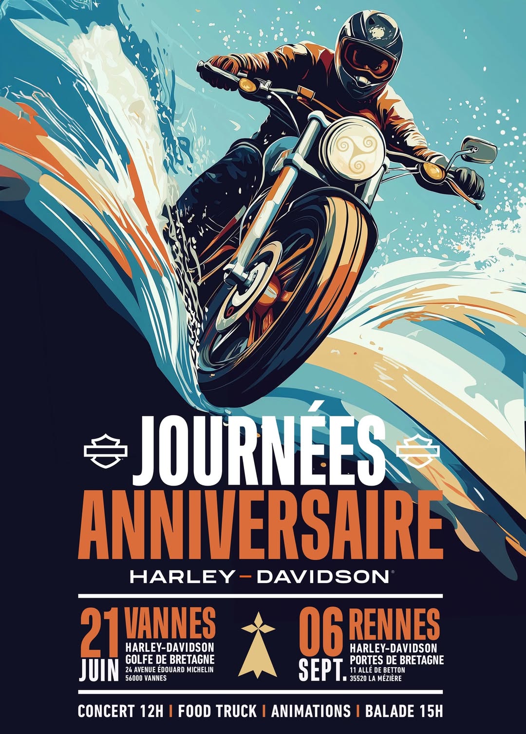 Harley-Davidson Vannes fête ses 16 ans ! Rendez-vous le 21 juin chez Harley-Davidson Golfe de Bretagne !