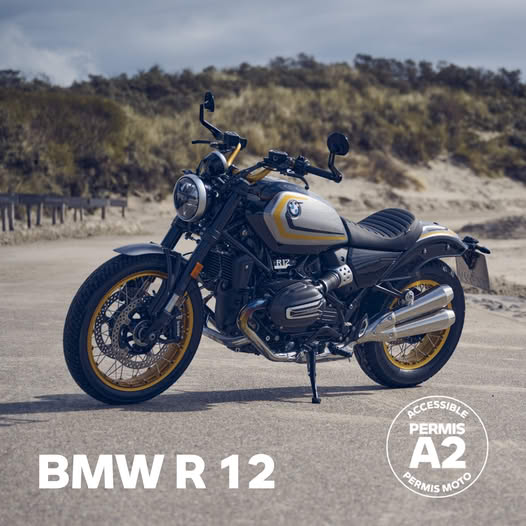 Roulez avec style grâce à la BMW R 12, accessible permis A2