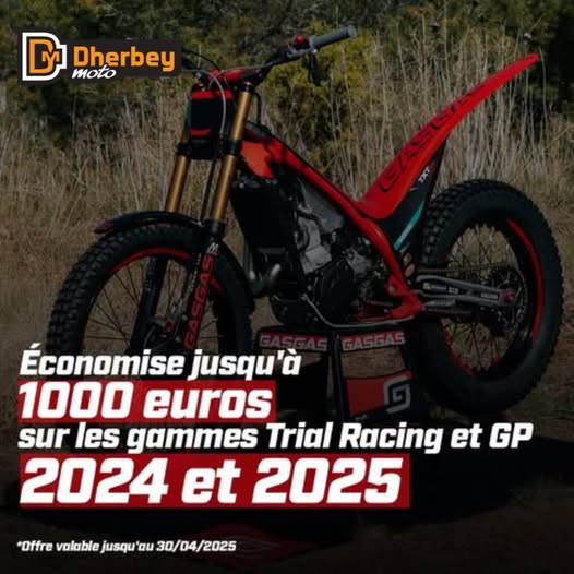 Profitez de l'offre exceptionnelle Gasgas et économiser jusqu'à 1000€ TTC sur la gamme trial
