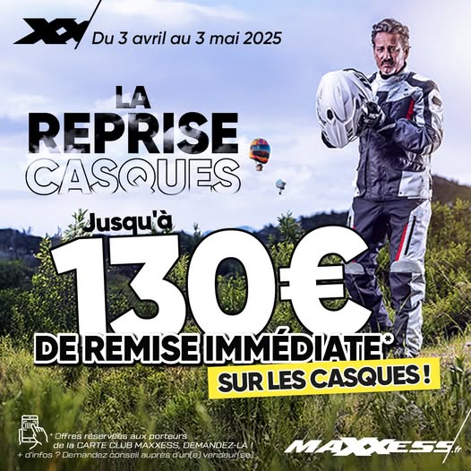 Reprise casques chez Millésime Motor.