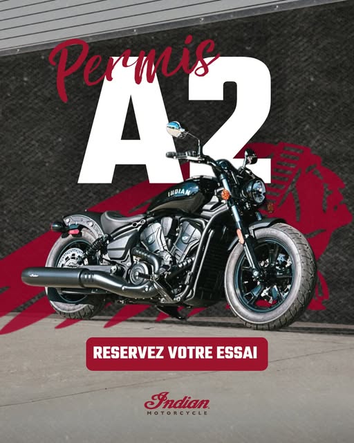 Scout Bobber pour permis A2 chez Indian Metz.
