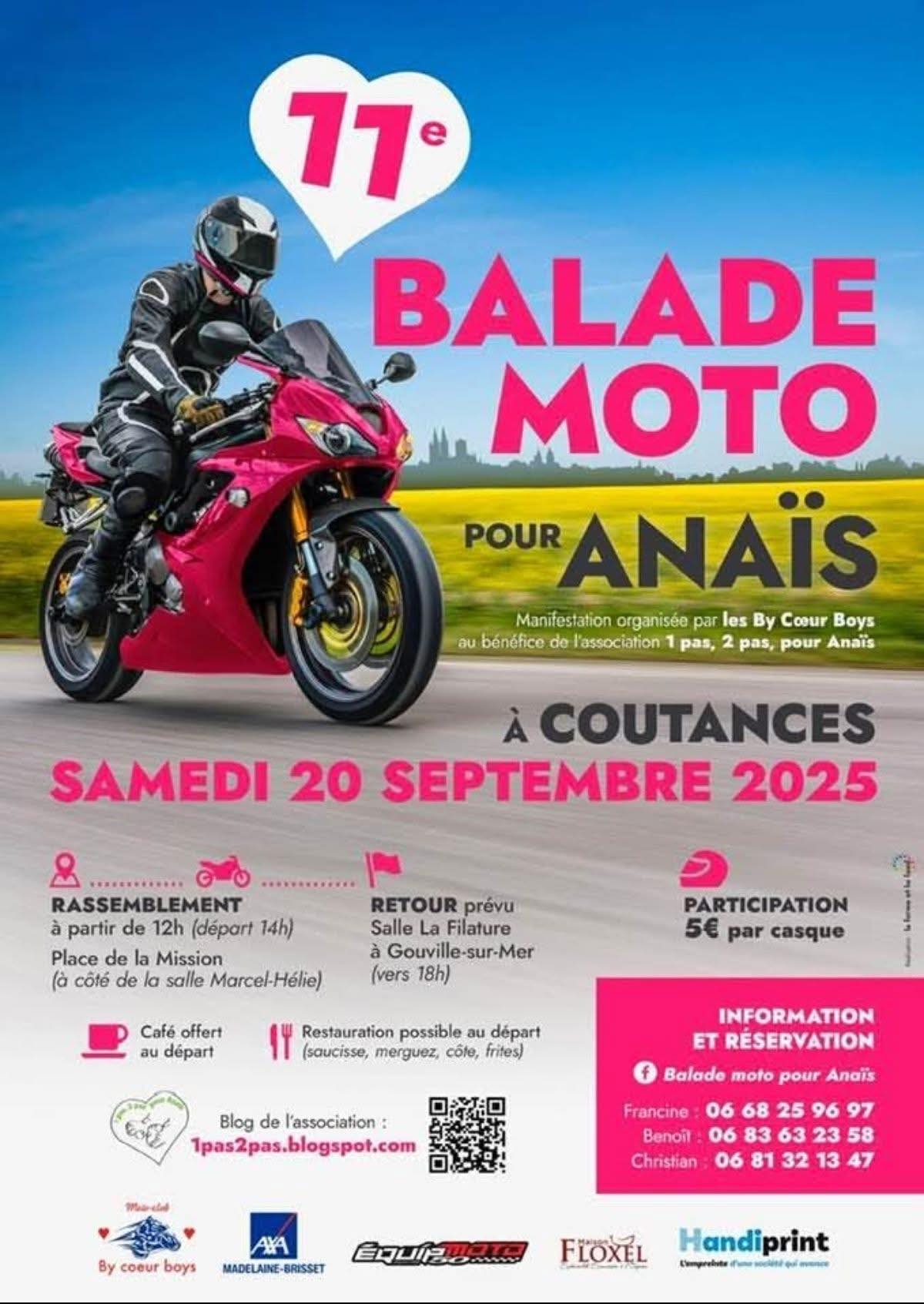 11ᵉ balade moto pour Anaïs