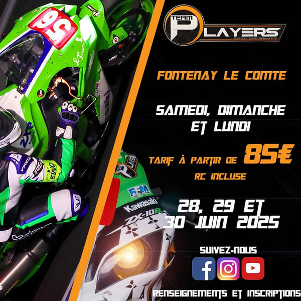 Journées de Pilotage sur le circuit de Fontenay le Comte organisé par Team Players