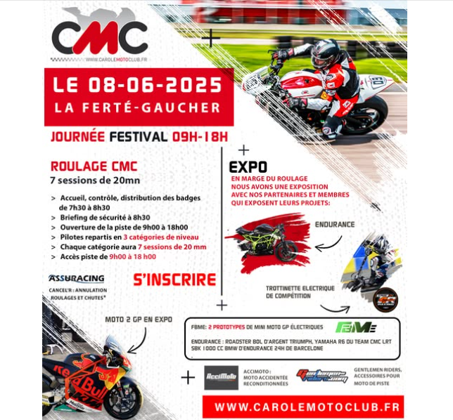 Journée de pilotage sur le circuit de la Ferté-Gaucher avec le CMC